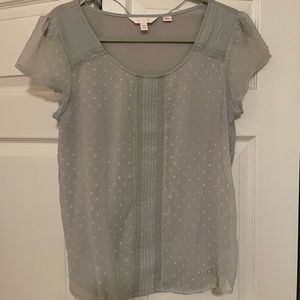 Lauren Conrad light blue short sleeved blouse